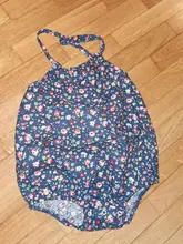 Ropa Vintage Floral para niña recién nacida, peleles de algodón con espalda descubierta de 0 a 2 años, mono de una pieza