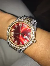 ALLICEONYOU-relojes de circonia cúbica, pulsera de diamantes de alta calidad, de acero inoxidable, Color oro nuevo y plateado, a la moda, Hip Hop, para regalo