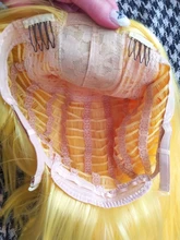 Pelucas sintéticas de fiesta para mujeres negras, pelo liso corto de color rubio de 14 pulgadas para fiesta Popular y estampada, de parte media, Cosplay, Bob