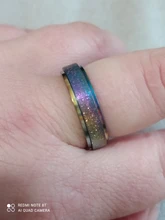 Anillo giratorio de 6mm para hombre y mujer, bandas de acero inoxidable giratorias, antiestrés