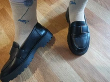 Mocasines De piel sintética para Mujer, Zapatos planos De plataforma con punta redonda, color negro, 2021, envío directo, 2020