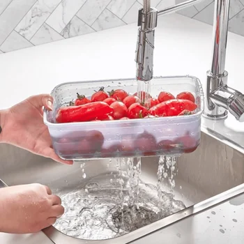 Refrigerator Organizer High Quality Bins Food Fridge Storage Containers Produce saver Veggie Fruit With Strainer
Refrigerator Organizer High Quality Bins Food Fridge Storage Containers Produce saver Veggie Fruit With Strainer