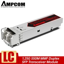 AMPCOM 1.25G LC SFP Multi-mode Duplex Optic Module 1000BASE-SX SFP 850nm 550m DOM LC MMF Transceiver Module
AMPCOM 1.25G LC SFP Multi-mode Duplex Optic Module 1000BASE-SX SFP 850nm 550m DOM LC MMF Transceiver Module