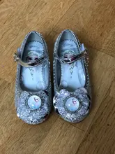 Zapatos de cuero, de tacón alto y de la princesa Elsa para niñas, sandalias para niños, sandalias de fiesta, calzado para niñas, tallas 24-36