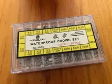 Extensor de vástago de bobinado de reloj de varios tamaños + coronas accesorios Reparación de reemplazo de la barra de extensión del reloj coronas para reloj tallos Juego de Herramientas