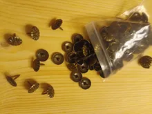 Tapicería de latón antiguo, caja de vino de regalo, joyería para uñas, tachuela decorativa para sofá, pasador, accesorios para uñas, 100 Uds.