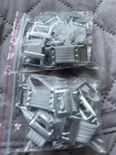 Clips de Metal elásticos para envolver, 10 unidad/bolsa de repuesto, ganchos con Clips de sujeción, color blanco café