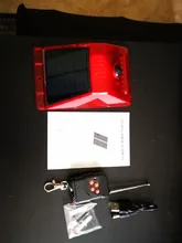 Lámpara de alarma Solar con Control remoto, alarma de seguridad, Alarma de Sensor de movimiento, Sensor de movimiento PIR de sirena, Detector para patio de casa al aire libre