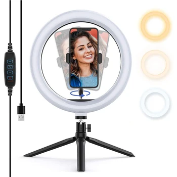 Luz de Anillo LED 10" 26CM fotográfica de Escritorio 3 Colores 10 Brillos con soporte móvil Maquillaje, Youtube, TIKTok
Luz de Anillo LED 10" 26CM fotográfica de Escritorio 3 Colores 10 Brillos con soporte móvil Maquillaje, Youtube, TIKTok