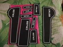 Alfombrillas acanaladas para puerta de coche para Chevrolet Cruze 2009-2015 accesorios Anti-deslizamiento estera de la taza de alfombras para agujero de Interior del coche-estilo