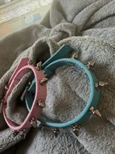 Collar Gato genial con tachuelas de cuero para perros pequeños, medianos, Chihuahua, 5 colores