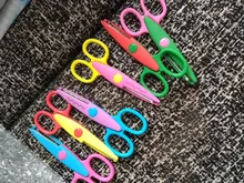 6 unids/lote DIY creativo de arte decorativo tijeras álbum de encaje tijeras tarjeta diseño de foto para los niños arte