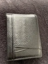 Cartera suave superfino para hombre, 100% de cuero genuino, Mini cartera para tarjetas de crédito, tarjetero