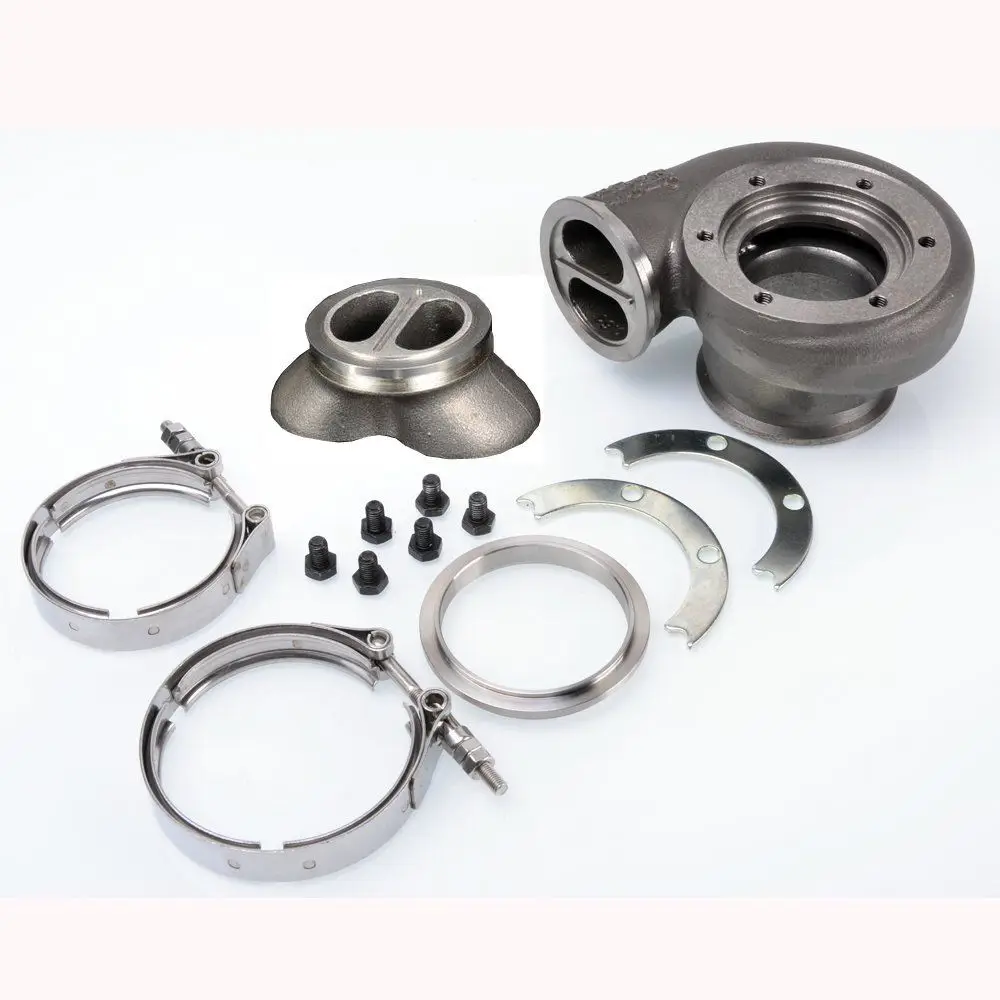 Kinugawa Turbo Turbine Housing Kit Twin Scroll Inlet/Outlet V-Band Trim 84 for Garrett GT3076R GT3037
Kinugawa Turbo Turbine Housing Kit Twin Scroll Inlet/Outlet V-Band Trim 84 for Garrett GT3076R GT3037