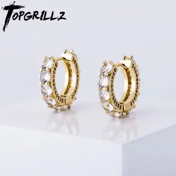 TOPGRILLZ Round Stud Earrings Micro Pave Full Cubic Zirconia Gold Color Iced Out Earrings Hip Hop Rock Jewelry Gift For Women
TOPGRILLZ Round Stud Earrings Micro Pave Full Cubic Zirconia Gold Color Iced Out Earrings Hip Hop Rock Jewelry Gift For Women