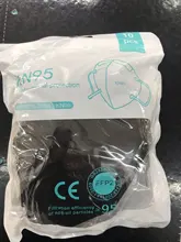 Mascarilla FFP2 KN95 para adultos, máscara respirador Facial con filtro KN95 fpp2, colorida, a prueba de polvo, color negro