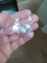 ¡Liquidación! AAAA-pendientes de tuerca de perlas de agua dulce cultivadas para mujer, de 6-11mm, 100% blanco de alto brillo, aretes de plata de ley para mujer