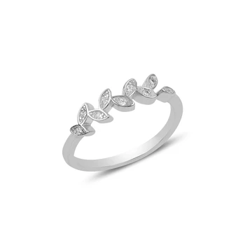 Silver 925 Sterling Zircon Cubic Zirconia Leaf Ring
Silver 925 Sterling Zircon Cubic Zirconia Leaf Ring