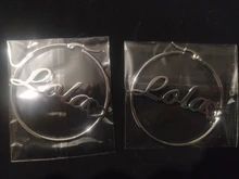 Sipuris-pendientes de aro de acero inoxidable con nombre personalizado, joyería para mujeres y niñas, aretes circulares de moda de 30-60 MM