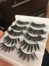 Pestañas postizas hechas a mano 3D, pelo suave de visón, extensión de pestañas postizas, maquillaje largo Natural, 5 pares, suministros de herramientas