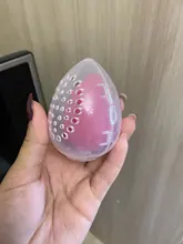 Soporte de esponja de belleza estuche de almacenamiento, maquillaje, licuadora, soporte para esponjas, vacío, cosmético, en forma de huevo, transparente, caja de secado 2020, 1 ud.