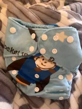 Diapers-Size PORORO Bossters Bamboo Minky-Printed Size-Cloth Adjustable Baby Winter