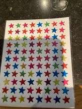 Pegatinas de papel de álbum de recortes, decoración de estrellas de cinco puntas, sello colorido, suministros de papelería para escuela y oficina, 10/880 Uds.