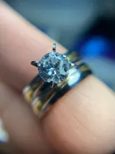 Anillos de boda de cristal para hombre y mujer, joyas de acero inoxidable doradas, a la moda, para amantes, regalo de joyería