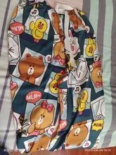 De dibujos animados de primavera pantalones pijamas de algodón las mujeres lindo de talla grande zapatos cómodo ropa de casa durmiendo pantalones estilo coreano