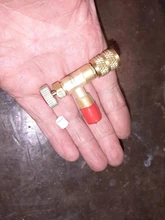 Válvula de seguridad líquida de alta calidad, refrigerante de aire acondicionado R410A R22, adaptador de seguridad de 1/4 pulgadas, partes de herramientas manuales Cn(origin), HOWHI