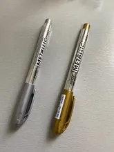 Oro plata Color de pintura de la pluma de Metal decoración tecnológica artesanía arte pintura metálico rotulador textil bolígrafos de papelería