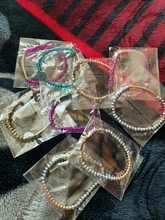 Pulsera elástica de 27 colores para mujer, brazalete pequeño de oro plateado, cuadrado, acrílico, facetas de hematita, cuentas de cristal, BC324