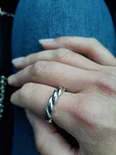 XIYANIKE-Anillo de apertura hembra para mujer, Plata de Ley 925, giro coreano, multicapa, cadena sencilla desgastada