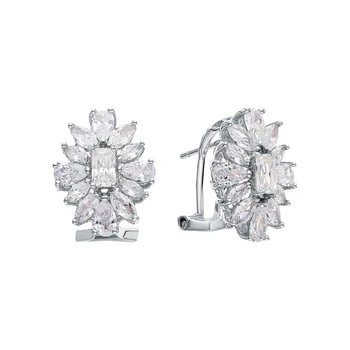Silver earrings with cubic zirconium sunlight sample 925 
Silver earrings with cubic zirconium sunlight sample 925