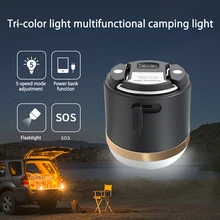 

Newest Camping Light Solar Outdoor USB Charging 4 Mode tent Lamp Portable Lantern Night Emergency bulb Flashlight for Camp