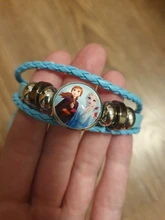 Disney-joyería de maquillaje de Frozen 2, Elsa, Anna, Princesa, pulsera de piel de vaca de dibujos animados, figuras de acción, juguetes para niñas