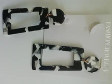 Pendientes de Clip para mujer, aretes de leopardo acrílico largo cuadrado geométrico circular sin Piercing, Clips para las orejas