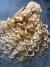 Vanlov 613 mechones con cierre brasileño de la onda profunda 3 mechones con cierre Rubio Remy extensiones de cabello humano mechones con cierre