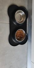 Cuenco antideslizante doble para perro con alfombrilla de silicona, cuencos de Alimentación de Mascotas duraderos de acero inoxidable Alimentador de agua para perros y gatos