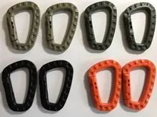 Mosquetón con Clip para herramientas, correa de correa Molle, hebilla de mochila al aire libre, cierre a presión, bolsa de escalada de campo, cierre táctico de gancho para colgar, 8 Uds.