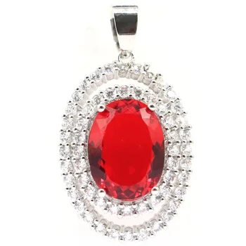 37x21mm Ravishing Big Created Red Blood Ruby White CZ Woman's Party Silver Pendant
37x21mm Ravishing Big Created Red Blood Ruby White CZ Woman's Party Silver Pendant