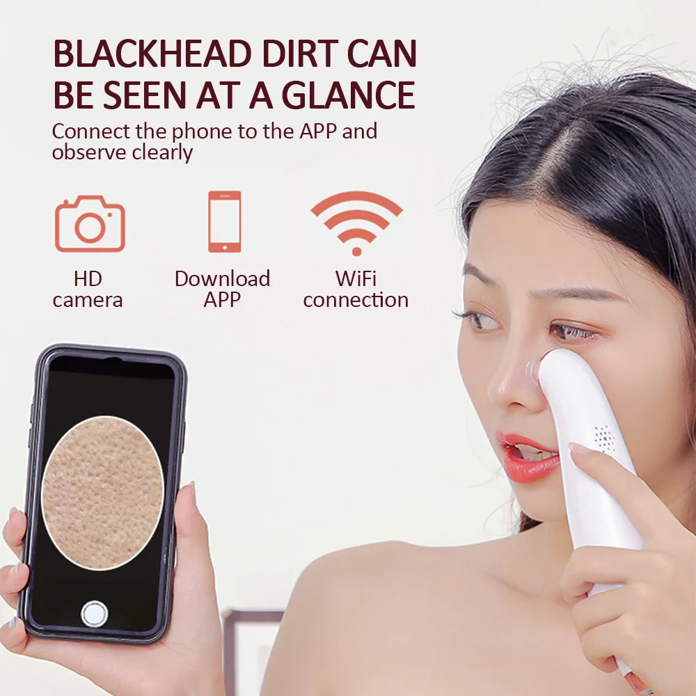 Blackhead Remover Vacuum Suction Pore Cleaner Built-in 20X 5.0MP Camera Acne Multi-functional Removal Cleaning Tool New
Blackhead Remover Vacuum Suction Pore Cleaner Built-in 20X 5.0MP Camera Acne Multi-functional Removal Cleaning Tool New
