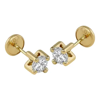 Earrings 18k Yellow Gold model Earrings Baby (2 Zircons) Measurement: 4mm.
Earrings 18k Yellow Gold model Earrings Baby (2 Zircons) Measurement: 4mm.