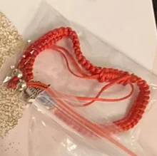 Pulsera trenzada de cordel rojo de la suerte para hombre y mujer, Simple, hecha a mano, azul turco, cuentas de ojo malvado, joyería de amistad