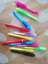 Bolígrafo de tinta Invisible, bolígrafo luminoso con protección UV para dibujar, actividades divertidas, Fiesta infantil, regalo de los estudiantes, escuela, 2 en 1