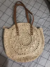 Bolsos redondos de paja para mujer, hecha a mano bandolera de mimbre, de playa tejida, bolso de mano con mensaje, para verano, 2020