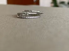 ZHOUYANG-anillos de compromiso de boda para mujer, Micro pavé de circonia cúbica, Color plata, joyería de moda de todos los tamaños R133