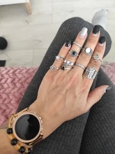 KSRA-anillos de nudillos de estrella de oro Vintage para mujer, anillos de cristal bohemio, Estrella creciente geométrica, conjunto de anillos de dedo para mujer, joyería 2020