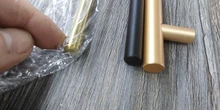 KAK-perillas de manija recta para puerta de cocina, manijas de acero inoxidable doradas de 2 ~ 20, 10mm de diámetro, para muebles