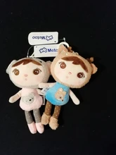 Metoo-muñecos de peluche de animales para niños y niñas, Mini llavero Kawaii con colgante de conejo Angela